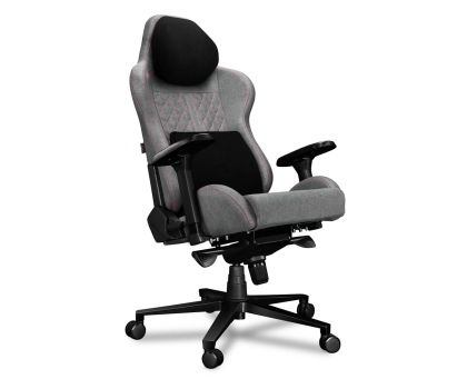 Fotel gamingowy Yumisu 2050 Magnetic (Jasnoszaro-Różowy) Tkanina Y-2050F-LP-M